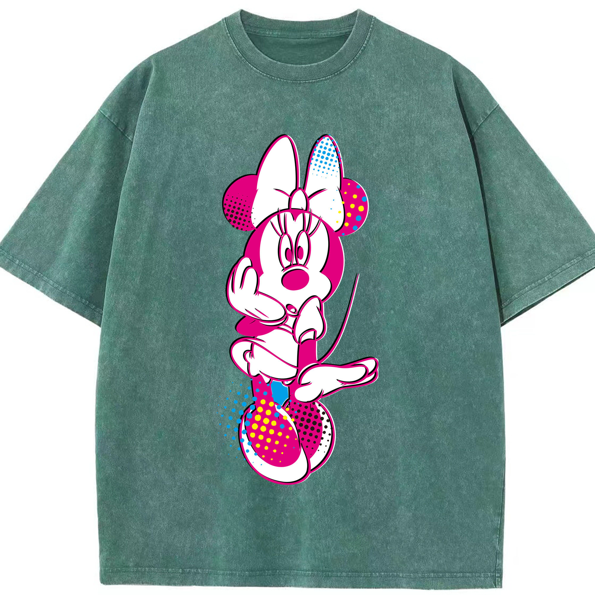（画像用） ミッキーマウス Mickey Mouse 綿100% ヴィンテージ風 半袖Tシャツ（フロントプリント）